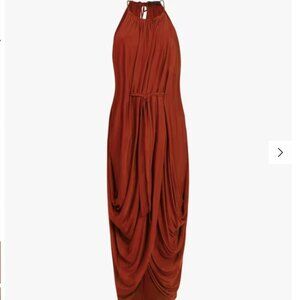 AllSaints Erin Gathered Detail Sleeveless Maxi Dress 6 NWT